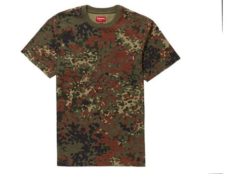 Supreme SS Pocket Tee (SS19) Olive German Camo