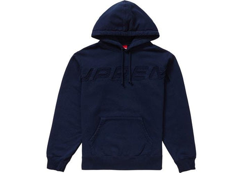 Supreme Set In Logo Hooded Sweatshirt Navy