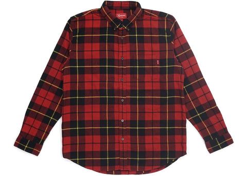 Supreme Tartan L/S Flannel Shirt Red