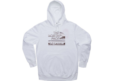 Supreme The North Face Metallic Logo Hooded Sweatshirt White