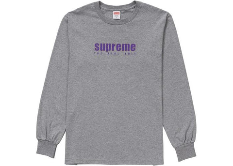 Supreme The Real Shirt LS Tee Heather Grey