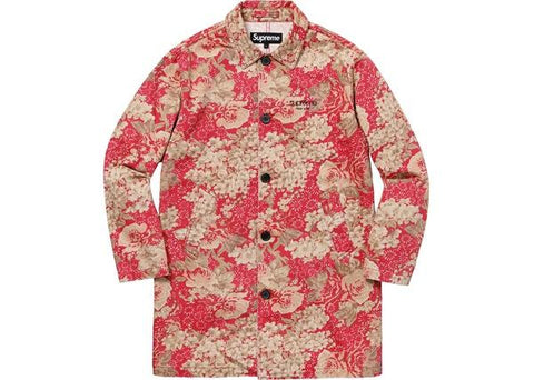 Supreme Washed Work Trench Coat Floral