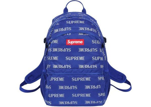 Supreme Blue Reflective Repeat Logo Backpack
