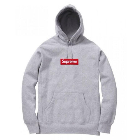 Supreme Box Logo Hooded Sweatshirt Grey