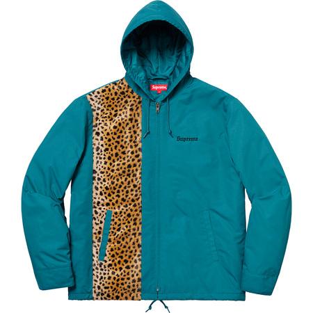 Supreme Cheetah Hooded Station Jacket Teal
