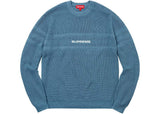 Supreme Chest Stripe Raglan Sweater Dusty Blue