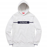 Supreme Chest Twill tape Hooded Sweatshirt Ash Grey