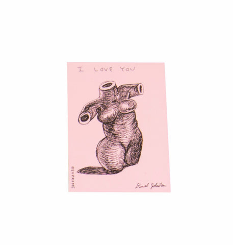 Supreme Daniel Johnston I Love You Sticker Pink