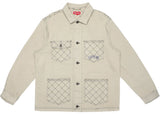Supreme Diamond Stitch Denim Chore Coat Tan