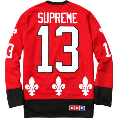 Supreme Fleur De Lis Hockey Jersey Red