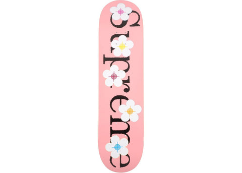 Supreme Flowers Skateboard Deck Pink