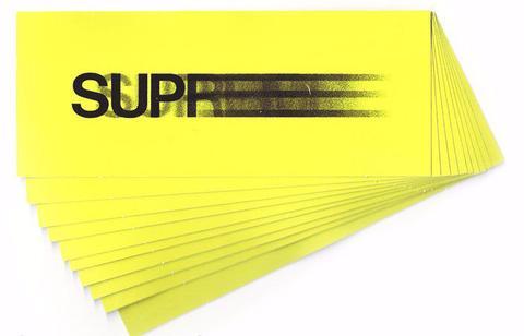 Supreme Yellow Motion Logo Sticker