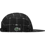 Supreme LACOSTE Reflective Grid Nylon Camp Cap Black