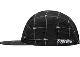 Supreme LACOSTE Reflective Grid Nylon Camp Cap Black