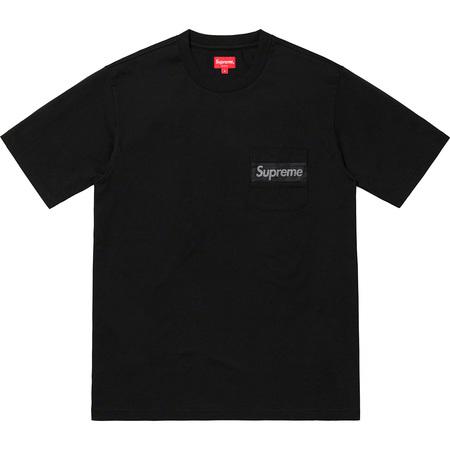 Supreme Mesh Stripe Pocket Tee Black