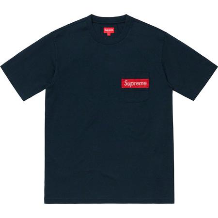 Supreme Mesh Stripe Pocket Tee Navy