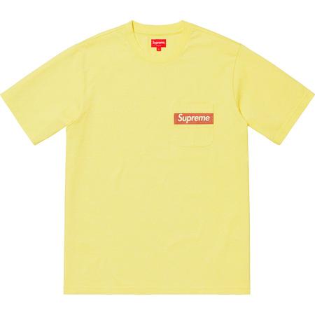Supreme Mesh Stripe Pocket Tee Pale Yellow