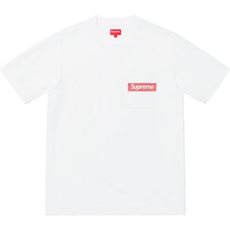 Supreme Mesh Stripe Pocket Tee White