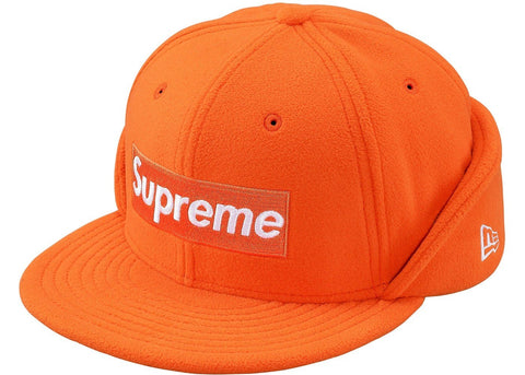 Supreme/New Era Orange Polartec Earflap Cap