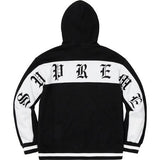 Supreme Old English Stripe Zip Up Sweatshirt Black