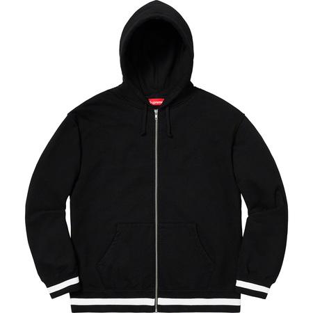 Supreme Old English Stripe Zip Up Sweatshirt Black