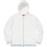 Supreme Old English Stripe Zip Up Sweatshirt White