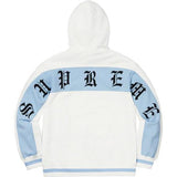 Supreme Old English Stripe Zip Up Sweatshirt White