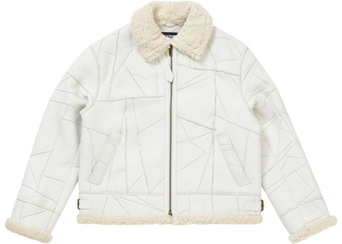 Supreme Patchwork Shearling B-3 Jacket White