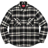 Supreme Quilted Arc Logo Flannel Shirt Black