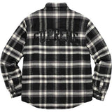 Supreme Quilted Arc Logo Flannel Shirt Black
