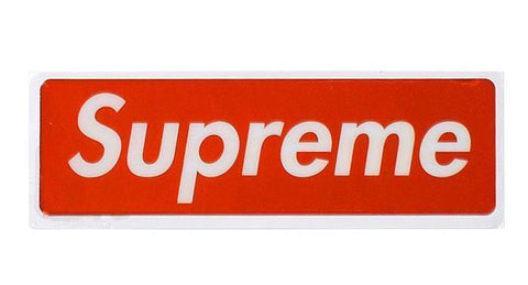 Supreme Red Raised Box Logo Sticker