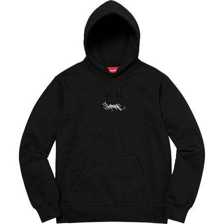 Supreme Tag Logo Hooded Sweatshirt Black