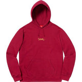 Supreme Tag Logo Hooded Sweatshirt Cardinal