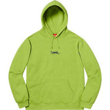 Supreme Tag Logo Hooded Sweatshirt Lime