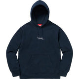 Supreme Tag Logo Hooded Sweatshirt Navy