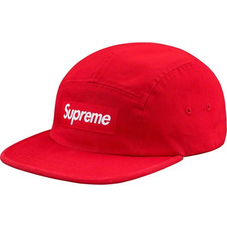 Supreme Washed Chino Twill Camp Cap Red