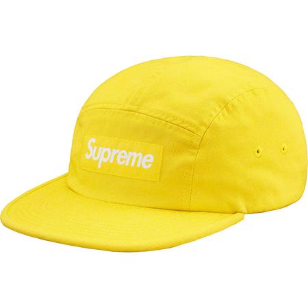 Supreme Washed Chino Twill Camp Cap Yellow