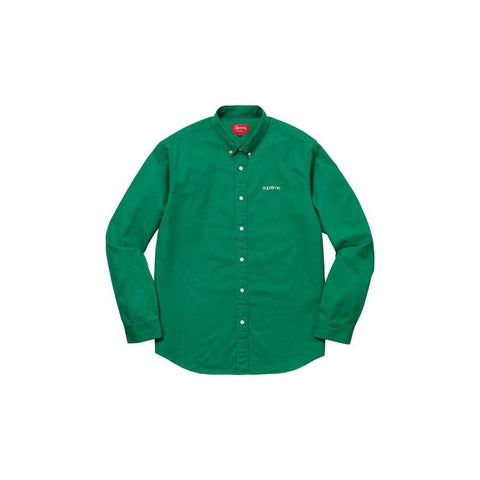 Supreme Washed Twill Button Up Green