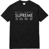 Supreme World Famous Tee Black