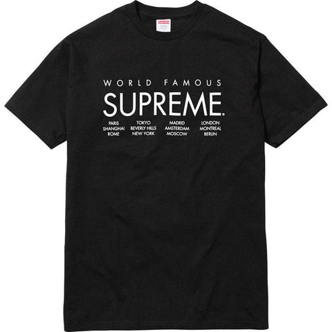 Supreme World Famous Tee Black