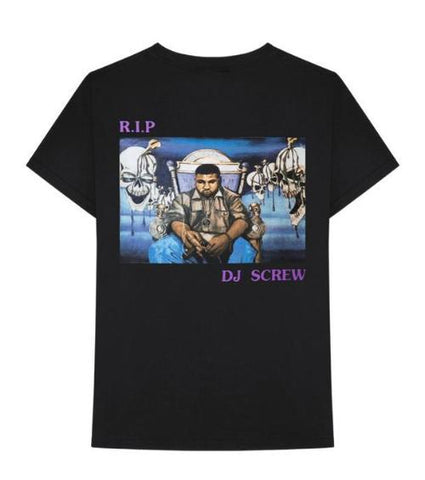 Travis Scott Astroworld RIP Dj Screw Tee Black