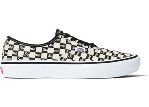 Vans Authentic Supreme Black Checker Logo