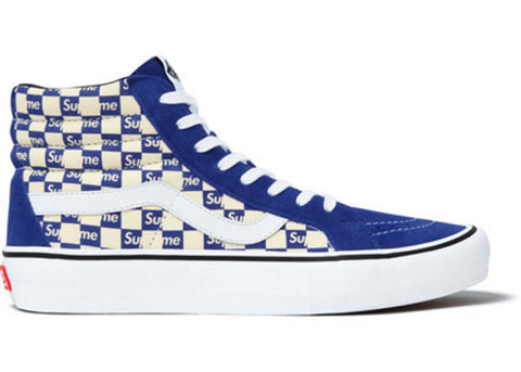 Vans Sk8-Hi Supreme Blue Checker Logo