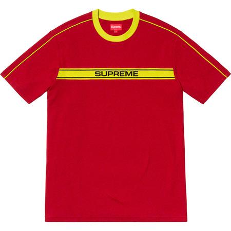 Supreme Chest Stripe Logo S/S Top Red