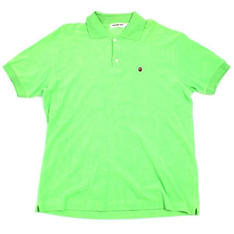 A Bathing Ape Terry Cloth Polo Lime Green