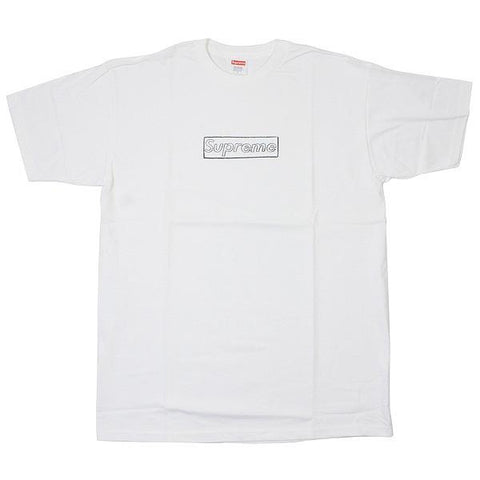 Supreme Kaws Box Logo Tee White