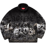 Supreme Wolf Fleece Jacket Black