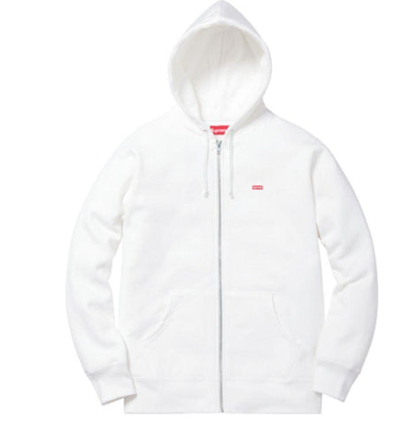 Supreme Small Box Zip Up Sweatshirt White