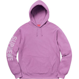 Supreme Purple Sleeve Embroidery Sweatshirt