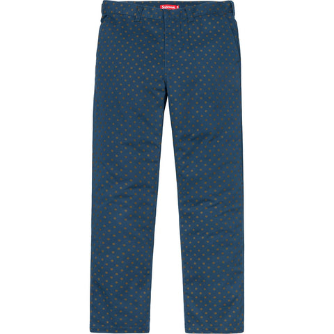 Supreme Work Pant (FW18) Light Navy Polka Dot